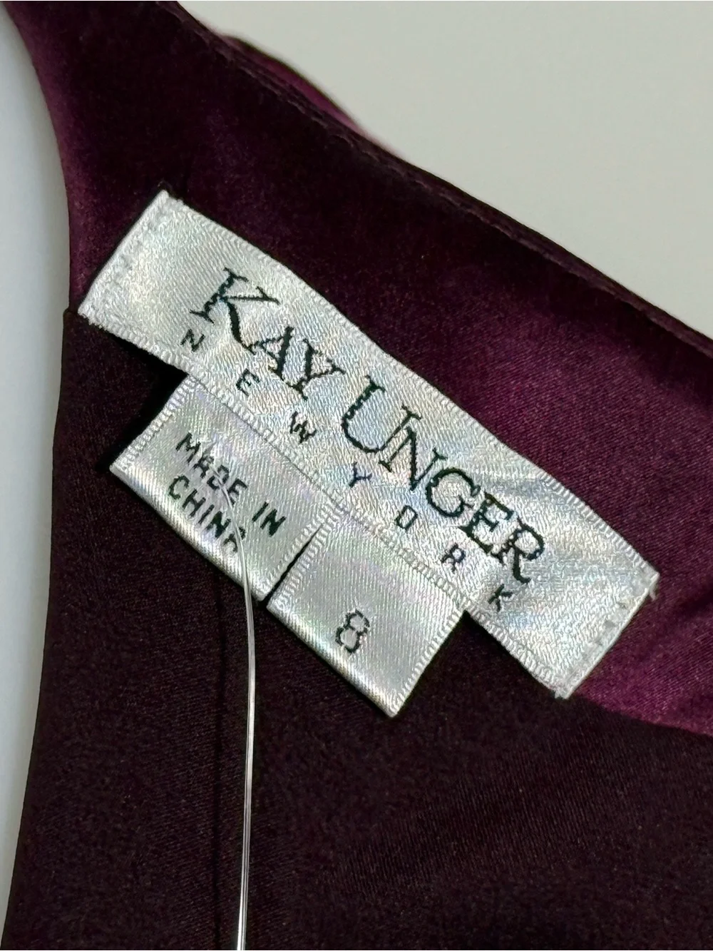 Kay Unger Satin Dress